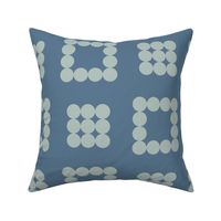 Chic Circles on blue azurre background Scandinavian-Inspired 