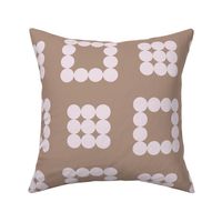 Chic Circles on soft pink and tan brown Scandinavian-Inspired 