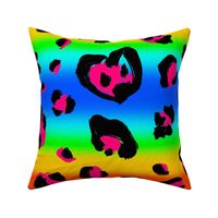 Rainbow signature leopard print