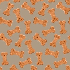 Dog Treat Pattern Cute Dog Bone Tan, Dog Bone Fabric, Cute Dog Bandana Fabric