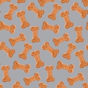 Dog Treat Pattern Cute Dog Bone Light Grey Gray, Dog Bone Fabric, Cute Dog Bandana Fabric