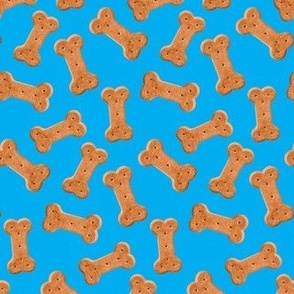 Dog Treat Pattern Cute Dog Bone Turquoise, Dog Bone Fabric, Cute Dog Bandana Fabric