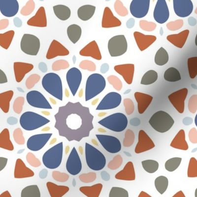 Blue Nova Colour Collection Floral Tile