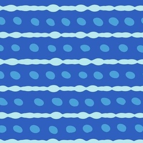 Colorful Stripes and Dots: Playful Nautical Design in Cobalt Blue M