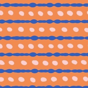 Colorful Stripes and Dots: Playful Nautical Design in Orange M