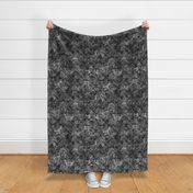 Aged Vintage damask black