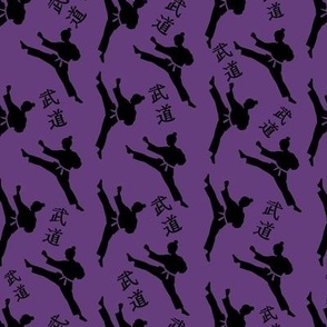 Japanese - Black on Purple - Kicking Girl Martial Arts