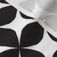 Geometric Black and White Simple Florals