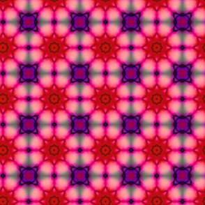 Pink Purple Red Green And Blue Geometric Print