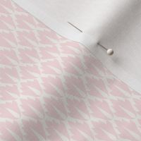 Ines Leaf Grille: Pastel Pink Leaf Scallop, Small Scale Millennial Pink Botanical