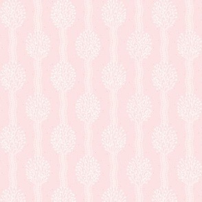 Cosette: Pastel Pink Bouquet Ribbon Stripe, Millennial Pink Small Floral