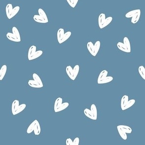 scribble hearts grey blue
