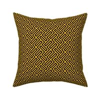 S ✹ Sophisticated Interlocking Grid: Modern Geometric in Black and Yellow