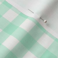 3/4" Gingham: Mint Green Gingham Check, Buffalo Check, Buffalo Plaid