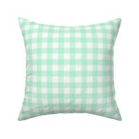 3/4" Gingham: Mint Green Gingham Check, Buffalo Check, Buffalo Plaid