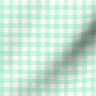 3/8" Gingham: Mint Green Gingham Check, Buffalo Check, Buffalo Plaid