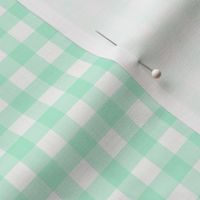 3/8" Gingham: Mint Green Gingham Check, Buffalo Check, Buffalo Plaid