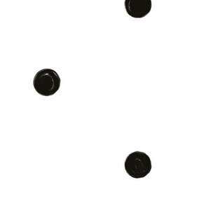 large - balanced polka dots - black and white