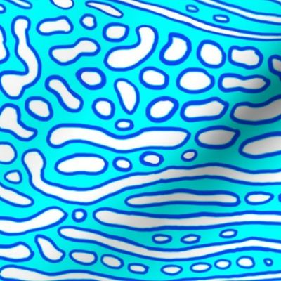 Aqua Dream | abstract blue animal print