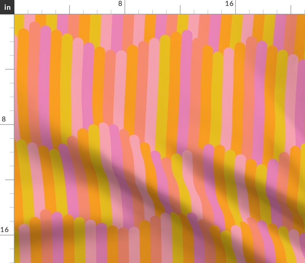 Candy Straws Rainbow Retro Geometric Zigzag