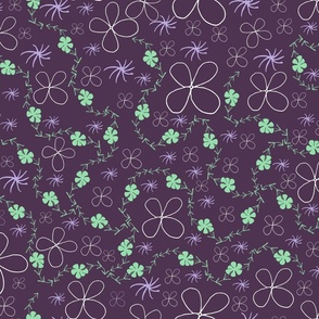 Bed of flowers - purple
