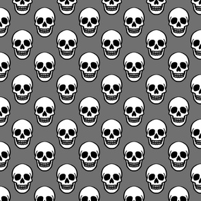 (SMALL) Simple Skull Gray Background