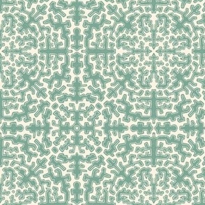 m/ optical illusion maze vermicular pattern kelly green
