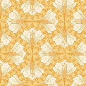 m/ ogee crocus floral sunny yellow