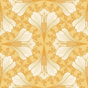  l/ ogee crocus floral sunny yellow