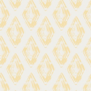 Diamond Shape Pattern Yellow and Offwhite