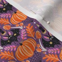XS / Magical Bat and Pumpkin Samhain Halloween