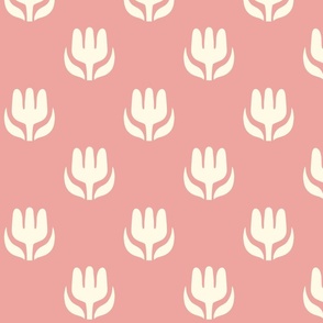 Dust pink and white floral