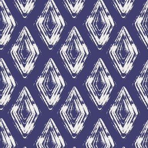 Diamond Shape Pattern Offwhite and Navy Blue