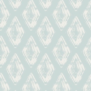 Diamond Shape Pattern Pastel Blue Offwhite