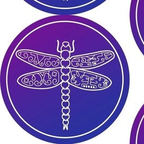 Purple Wabanaki Double Curve Dragonfly Pattern