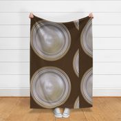 70s - 80s 19.5" Roundel Large on Brown