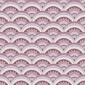 Boho Art Deco 'Mabel' Scallop mauve (S) 