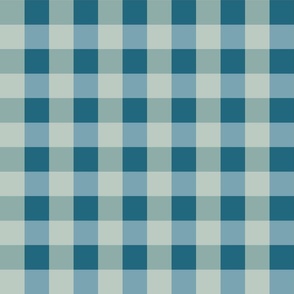 Blue and Teal Gingham