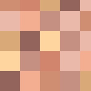 Muted Multicolor Checker Pattern Boho Beige Baby Colors 