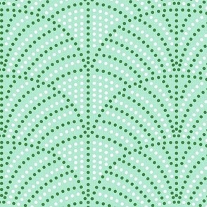 Radiant - Polka Dot Sun Ray Geometric Aqua Green White Regular
