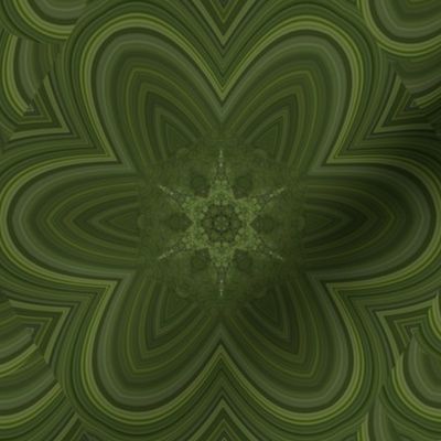 tribal geo bloom - contour green