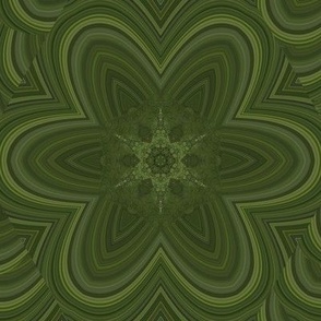 tribal geo bloom - contour green