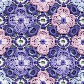 periwinkle floral crochet