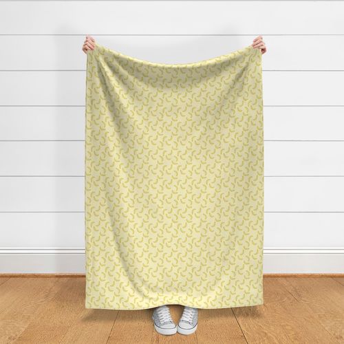 Vintage Inspired Kitschy Hand Drawn Bananas Retro Pastel Yellow