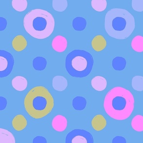 Happy Dots Purple and Blue