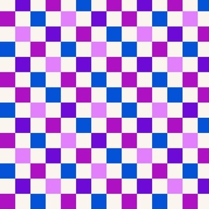 Purple and Blue Checkers, Checkers, Checkerboard Pattern, Retro Check, Checkered