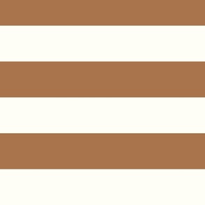 horizontal stripes - cinnamon, jumbo scale 