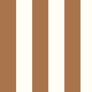 vertical stripes - cinnamon, jumbo scale 