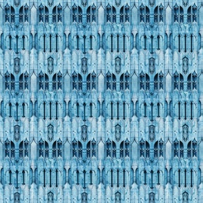 Blue Gothic Cathedral Arch Pattern