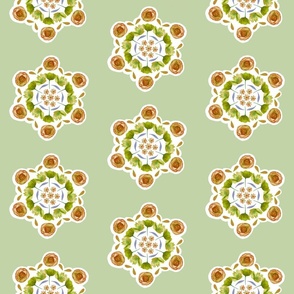 Groovy Flower Mandala- Green